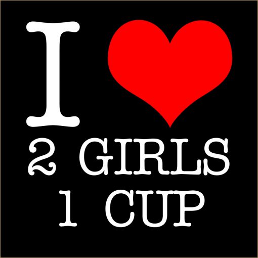 I Love 2 Girls 1 Cup T-shirt