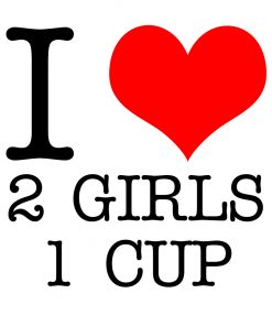 I Love 2 Girls 1 Cup T-shirt