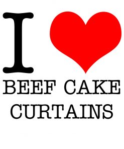 I Love Beef Cake Curtains T-shirt