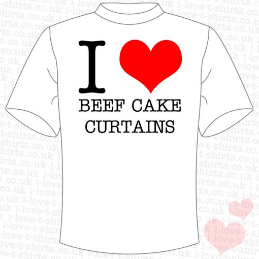 I Love Beef Cake Curtains T-shirt