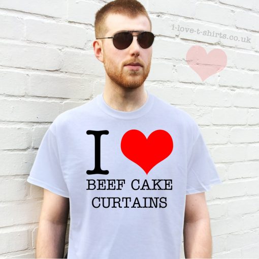 I Love Beef Cake Curtains T-shirt